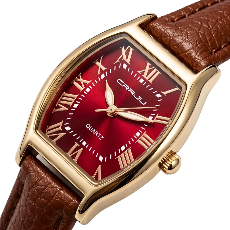 Жіночий годинник Crrju France Leather Classic, 2 ремінці