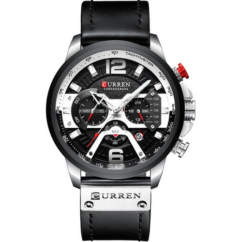 Curren 8329 Black-Silver