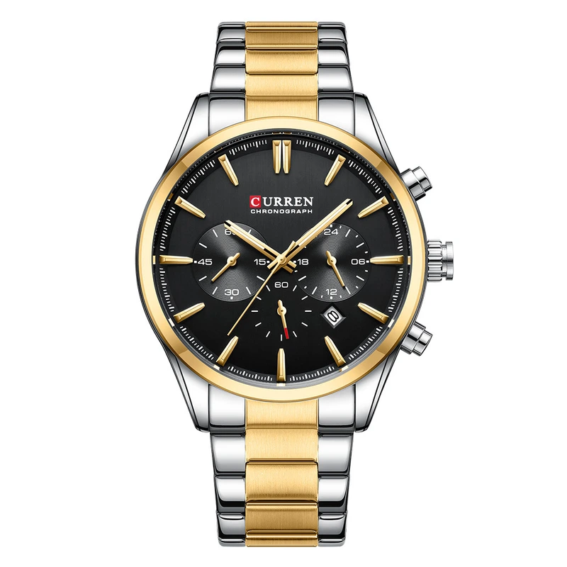 Curren 8446 Silver-Gold-Black