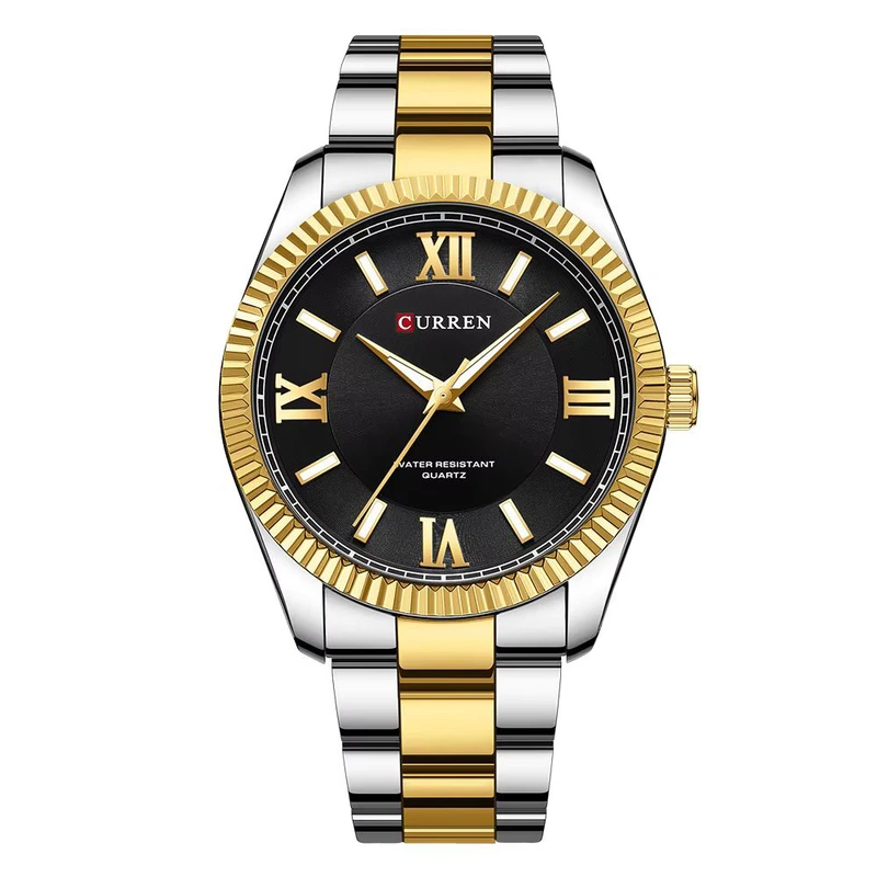 Curren 8453 Gold-Silver-Black