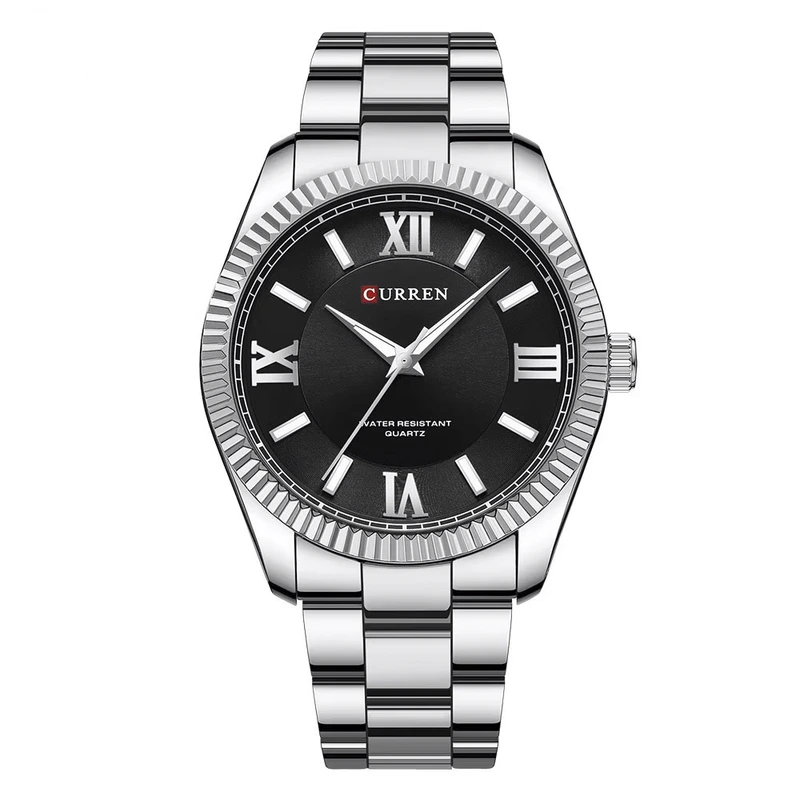 Curren 8453 Silver-Black