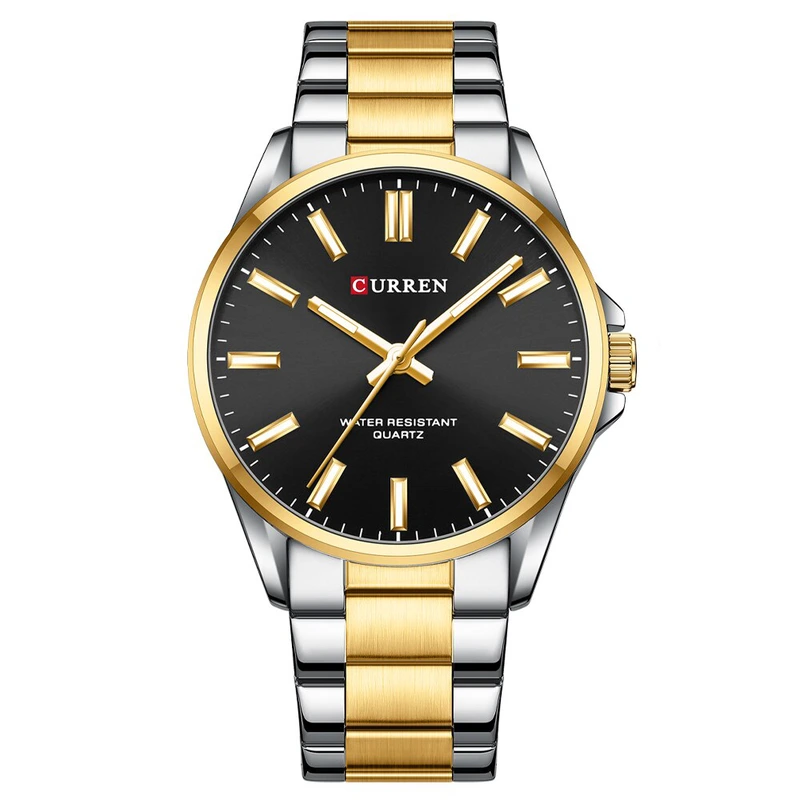 Curren 9090 Silver-Gold-Black