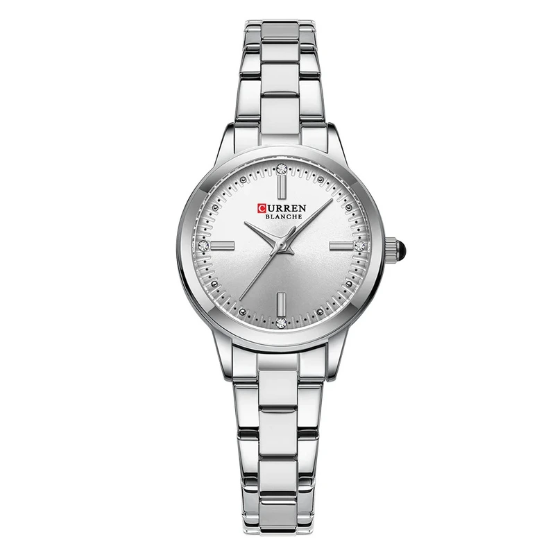 Жіночий наручний годинник Curren 9094 Silver-White у класичному стилі з нержавіючої сталі — Curren