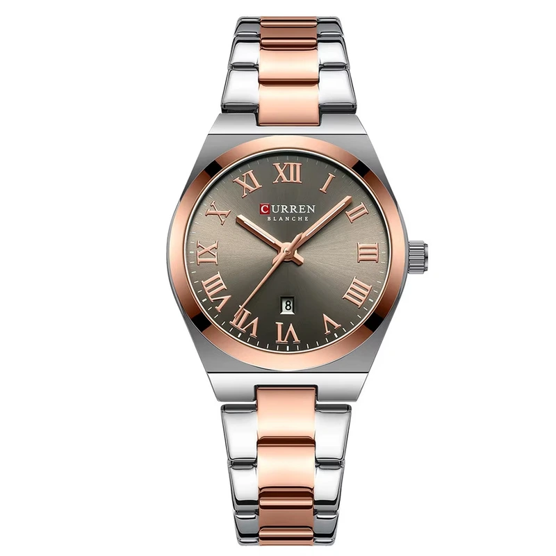 Curren 9095 Gold-Silver-Brown