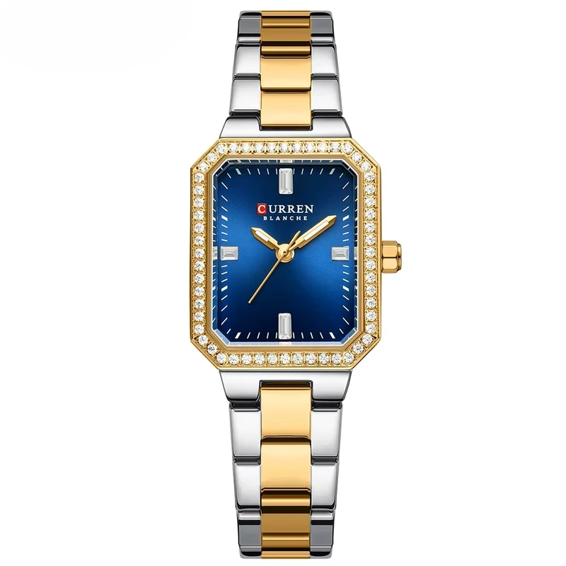 Curren 9102 Silver-Gold-Blue