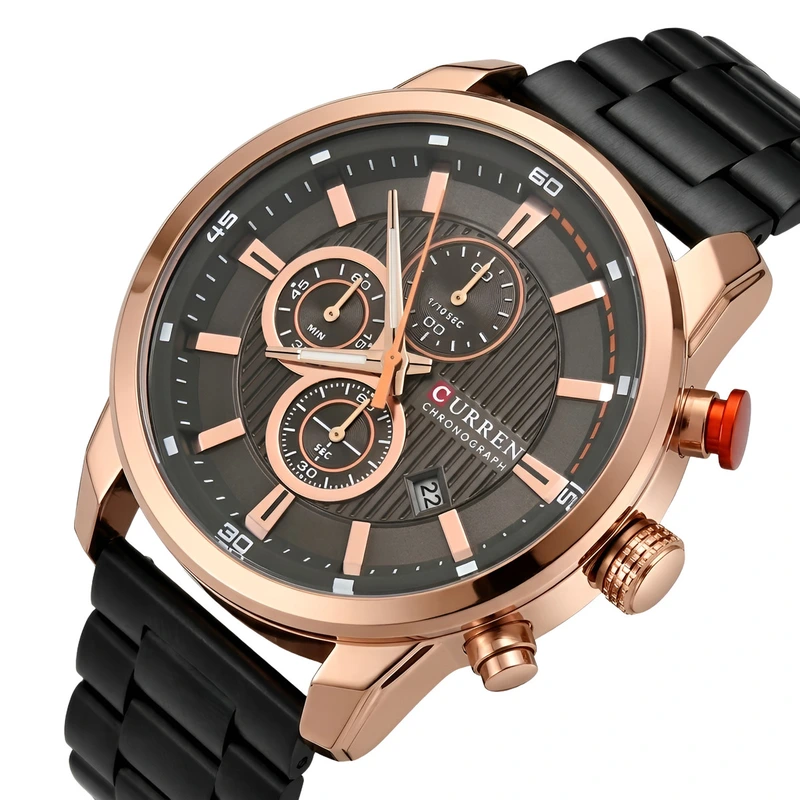 Curren BigBoss Metal Black, 2 ремінці