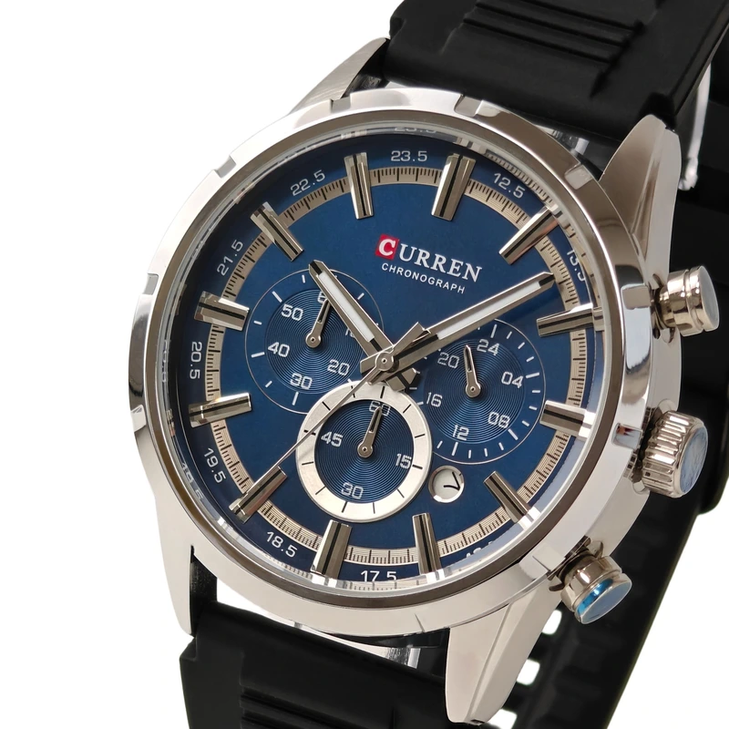 Чоловічий годинник Curren Flag Rubber Strap, 2 ремінці