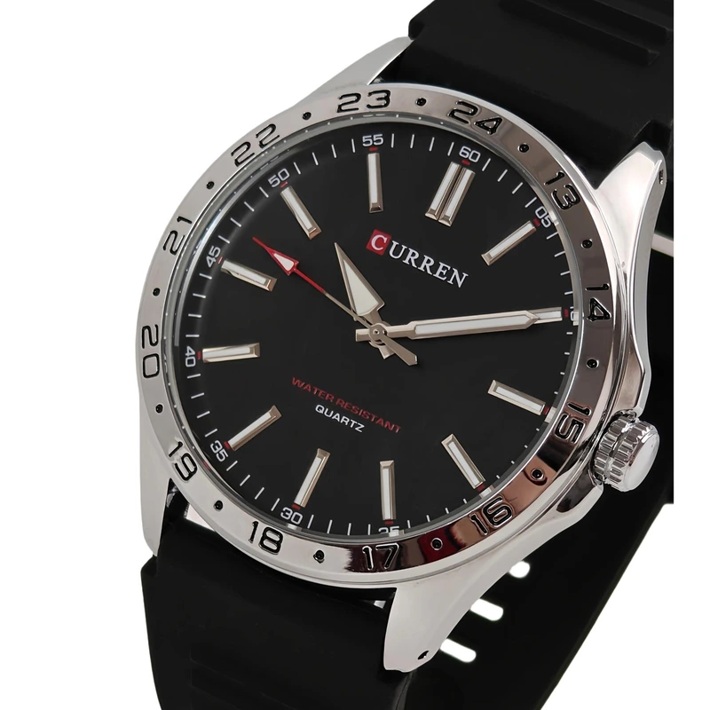 Чоловічий годинник Curren Hector Elastic Black, 2 ремінці — Curren