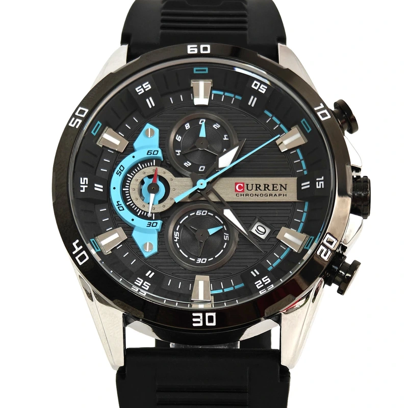 Чоловічий годинник Curren Roberto Elastic Black, 2 ремінці