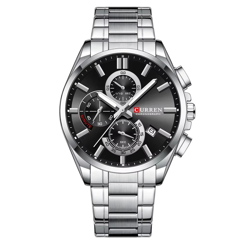 Сurren 8475 Silver-Black