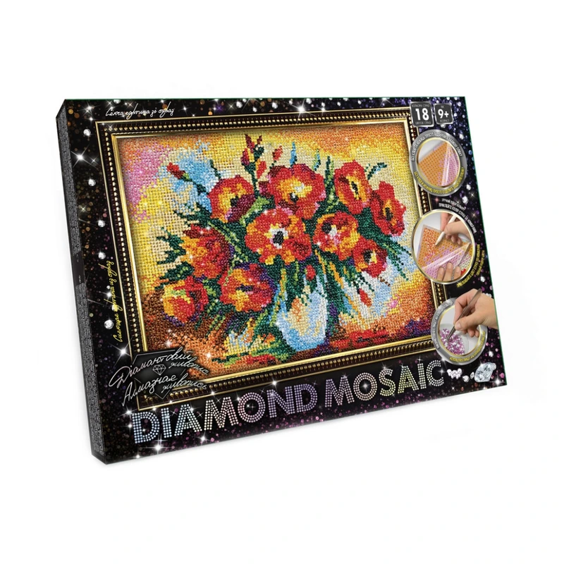 Набір креативної творчості "DIAMOND MOSAIC" DM-03-01-9 DM-03-04