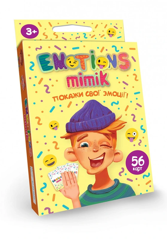 Карткова гра "Emotions Mimik" EM-01-01U укр. мовою — Danko Toys
