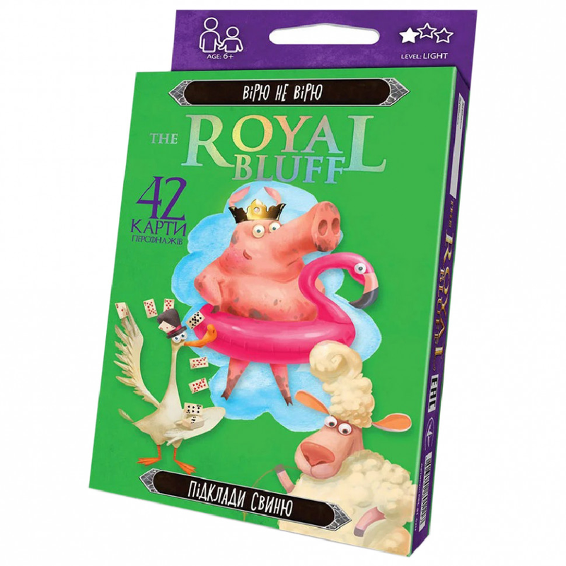Карткова гра The ROYAL BLUFF RBL-01 українською мовою  RBL-01-02U — Danko Toys