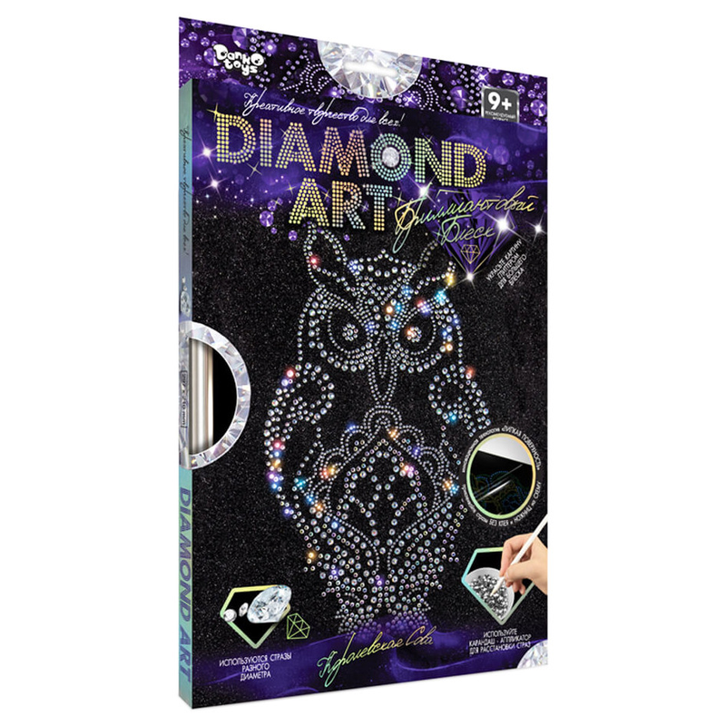 Комплект креативної творчості "DIAMOND ART" DAR-01, 10 видів  Королівська Сова — Danko Toys
