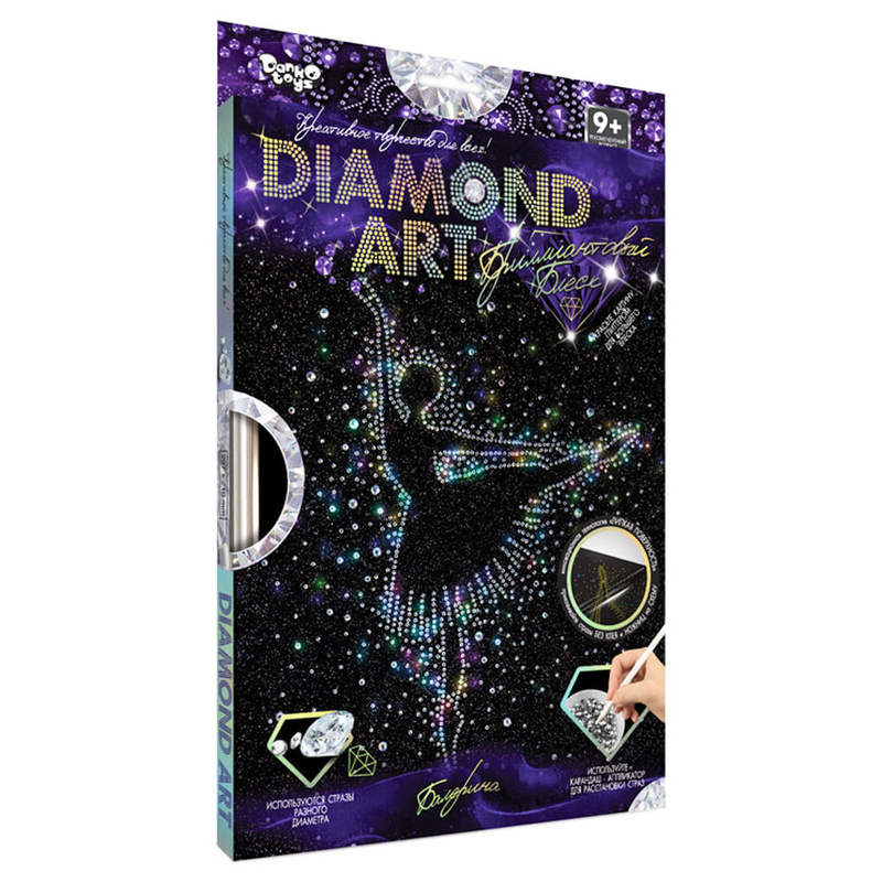 Комплект креативної творчості "DIAMOND ART" DAR-01, 10 видів  Балерина — Danko Toys