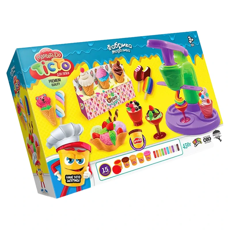 Дитяче тісто для ліплення "Master Do" Фабрика морозива TMD-06-01 з пресом — Danko Toys