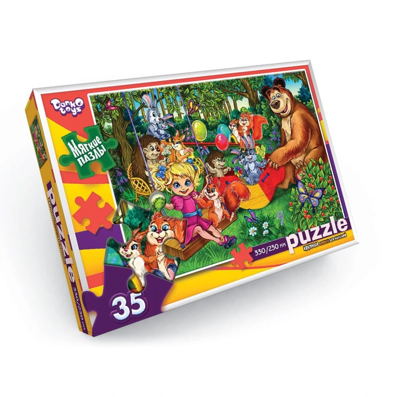 М'які пазли "Маша та ведмідь" S35-10-05, 35 елементів — Danko Toys