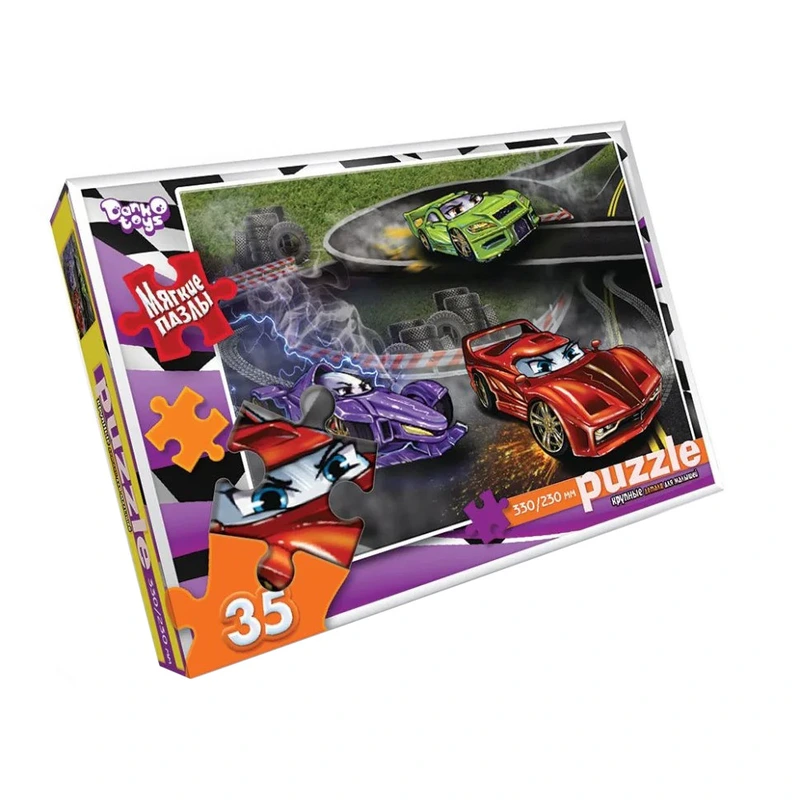 М'які пазли "Спорткар" S35-10-15, 35 елементів — Danko Toys