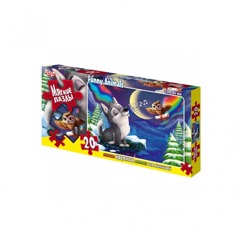 М'які пазли "Вовк" S20-09-12, 20 елементів — Danko Toys