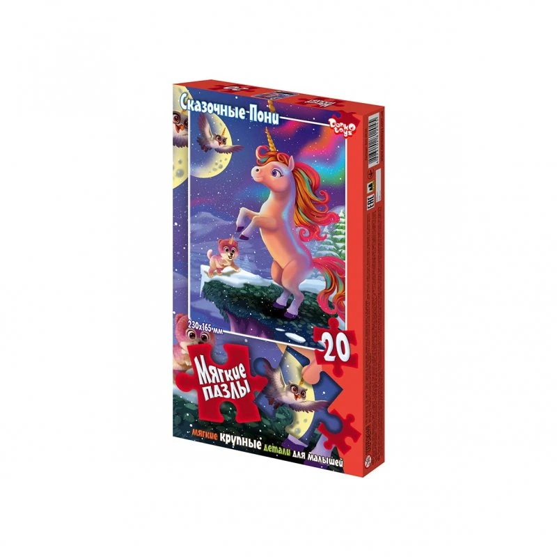 М'які пазли "Єдиноріг" S20-09-02, 20 елементів — Danko Toys