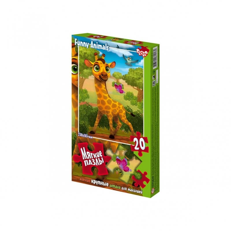 М'які пазли "Жираф" S20-09-16, 20 елементів — Danko Toys