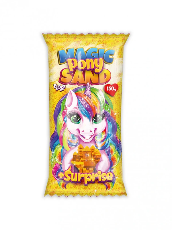 Набір для творчості "Кінетичний пісок "Magic Pony Sand" MPS-01-01, 150 г  Жовтий — Danko Toys