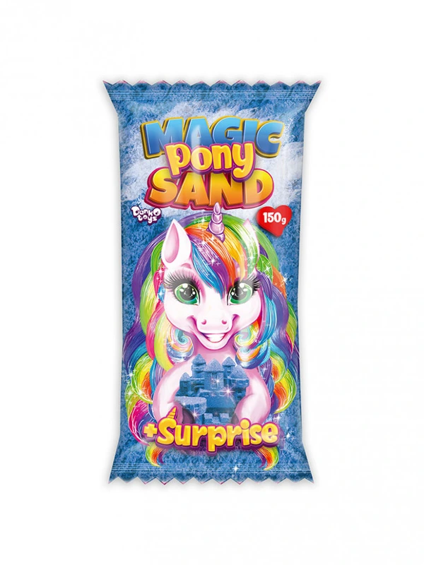 Набір для творчості "Кінетичний пісок "Magic Pony Sand" MPS-01-01, 150 г  Синій — Danko Toys