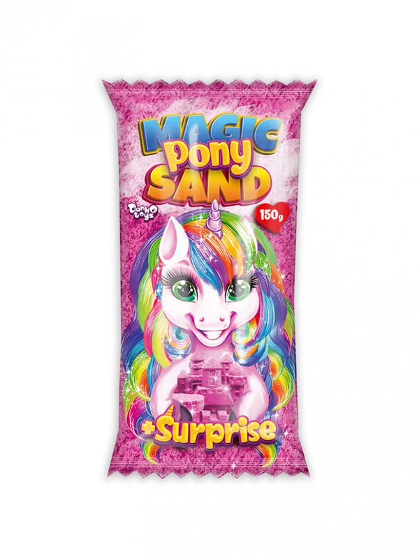 Набір для творчості "Кінетичний пісок "Magic Pony Sand" MPS-01-01, 150 г  Рожевий — Danko Toys