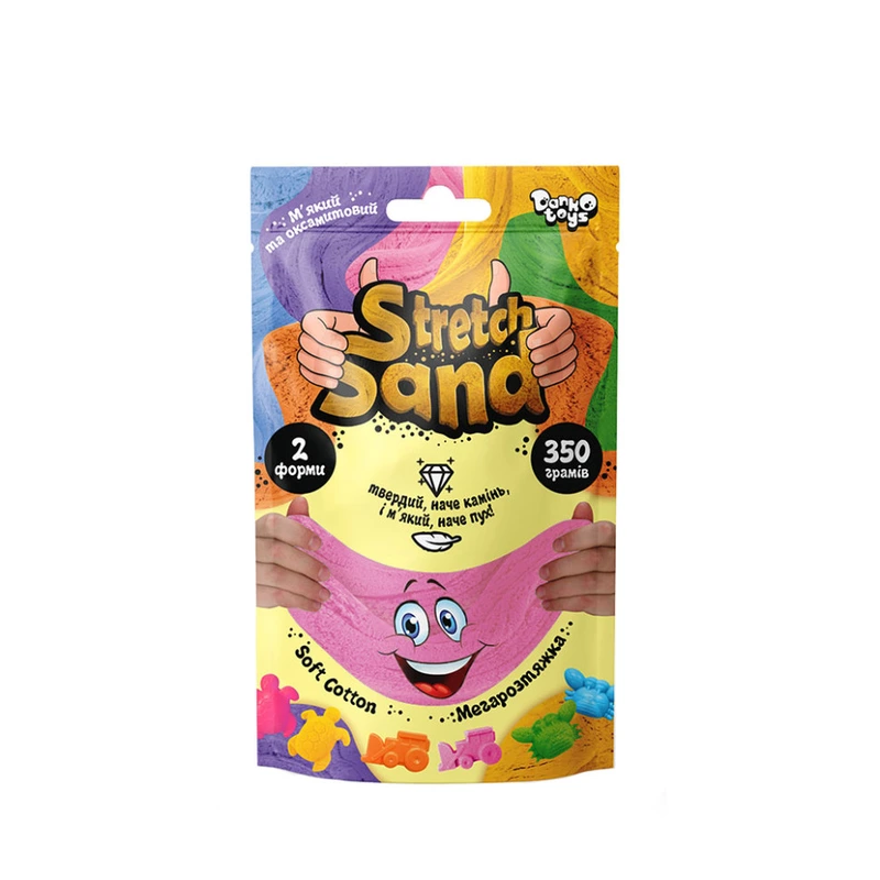 Набір креативної творчості "Stretch Sand" STS-04-02U пакет 350 гр Рожевий