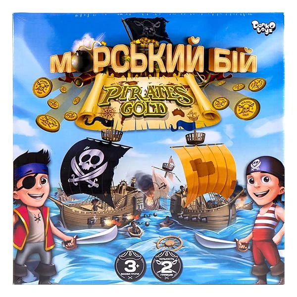Настільна гра "Морський бій. Pirates Gold" Danko Toys G-MB-03U укр — Danko Toys