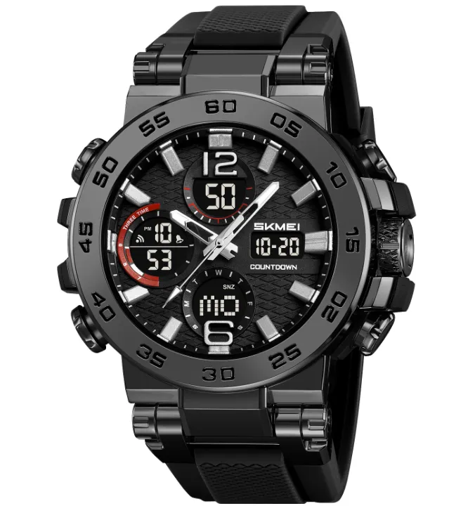 Наручний чоловічий годинник Skmei 2499 чорний — Skmei