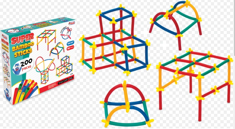 Конструктор-соломинки "Спортмайданчик" 200 шт. (295*265*60 мм) "dede" — Dede