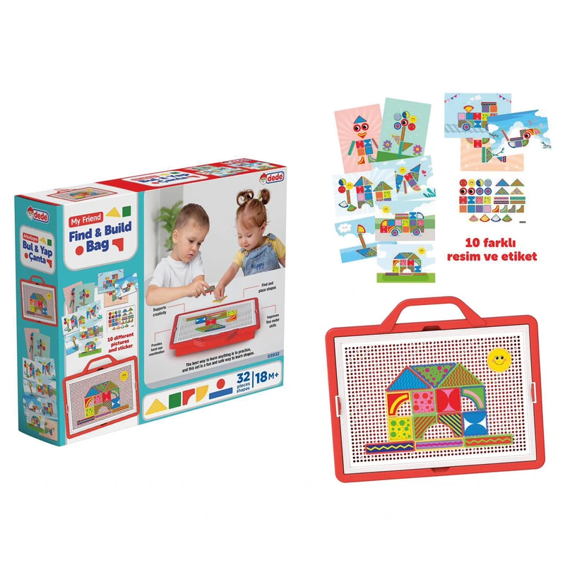 Сумка з набором для творчості "Знайди та побудуй" (386*282*75  мм) "dede"