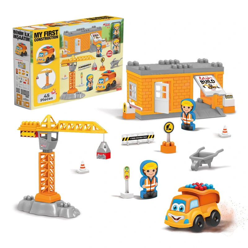 Мій перший конструктор (45 елементів) (495*365*110 мм) "dede" — Dede