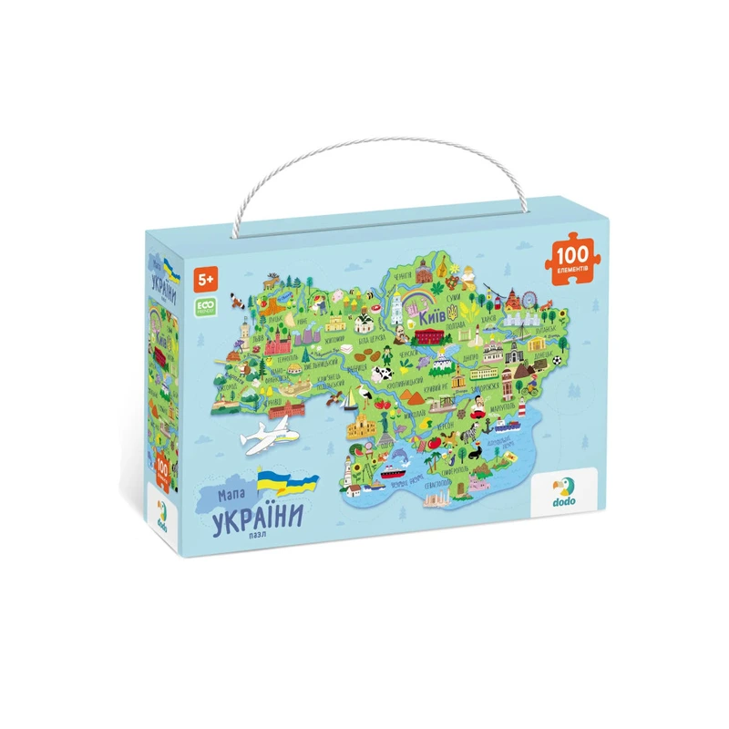 300267 Пазл «Карта України» 100 елементів — DoDo Toys