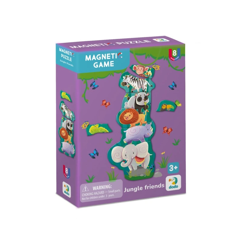 Дитяча магнітна гра "Друзі з джунглів" 200256, 8 елементів — DoDo Toys
