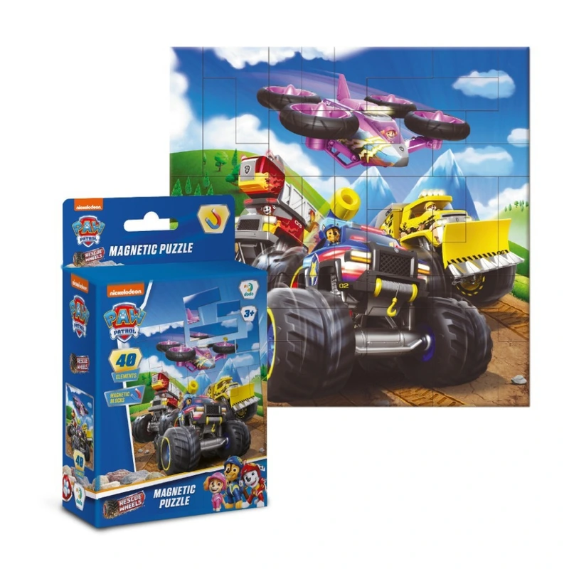 Дитячий магнітний пазл "Колеса" 200650, 40 елементів — DoDo Toys