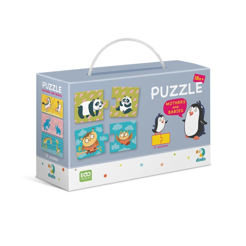 Дитячий пазл Мама і Малюк DoDo 300150, 12 пазлів по 2 елементи