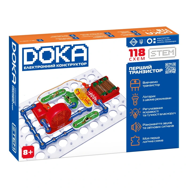 Конструктор електронний DOKA "118 СХЕМ" — DOKA
