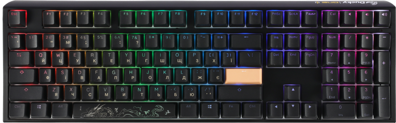Механічна клавіатура Ducky One 3 Cherry MX Blue RGB Black UA