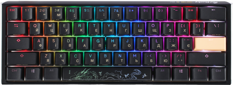 Механічна клавіатура Ducky One 3 Mini Cherry MX Silent red RGB Black UA