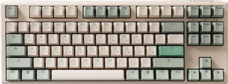 Механічна клавіатура Ducky One 3 TKL Cherry MX Red Matcha Cream UA — Ducky