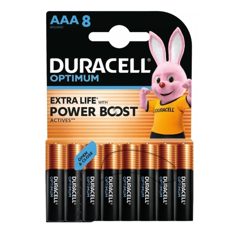 Батарейка Duracell LR3/AAA OPTIMUM (8шт) — Duracell