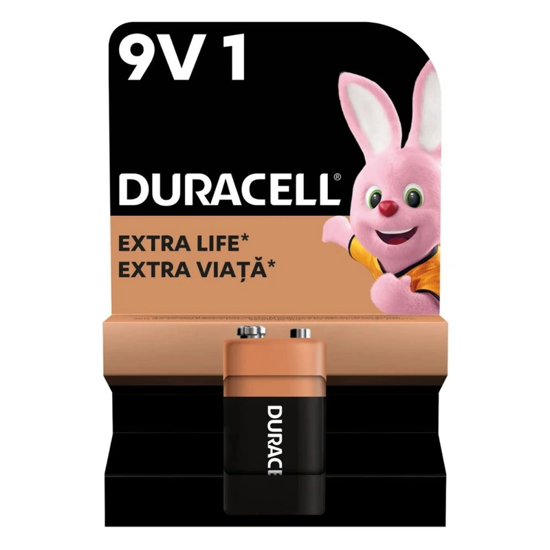 Батарейка крона Duracell 9V/6LR61 (1шт) (5000394077225)