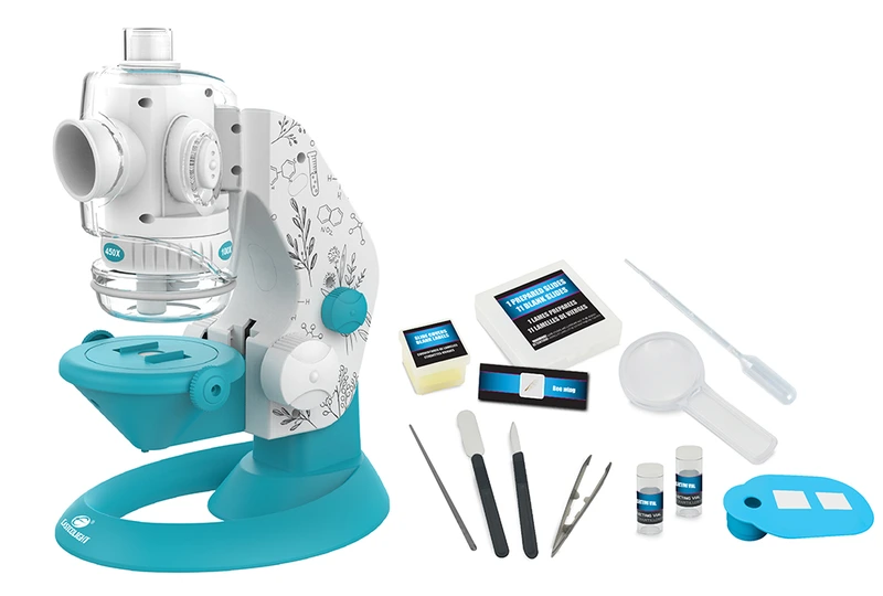 Смарт-мікроскоп з проєктором зі 100- 200- 450- кратним збільшенням (блакитний)