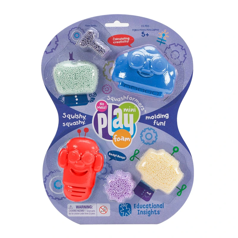 Набір кулькового пластиліну EDUCATIONAL INSIGHTS - СВІТ РОБОТІВ (2 формочки, 4 кольори) — Educational Insights