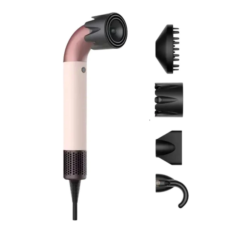 Фен стайлер Super Hairdryer мультистайлер 1600 Вт прилад для волосся з холодним гарячим повітрям 4 насадки Рожевий HP-3P — Energy MAX
