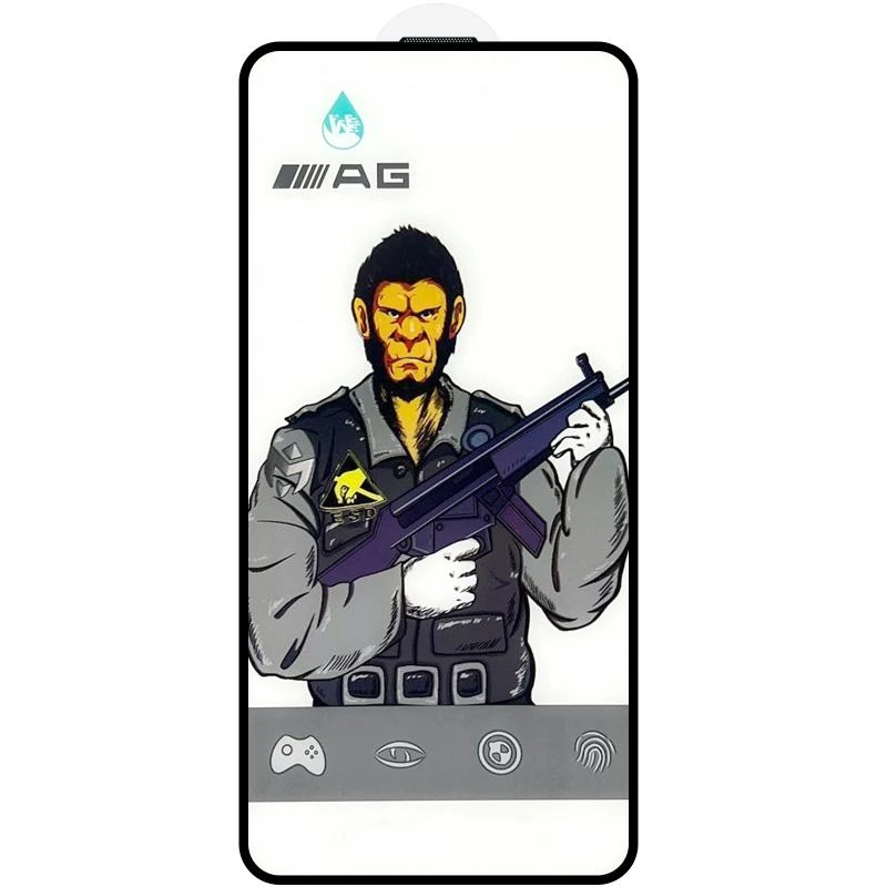 Захисне скло 5D Anti-static Matte (тех.пак) для Apple iPhone 17 / 16 Pro (6.3") Чорний