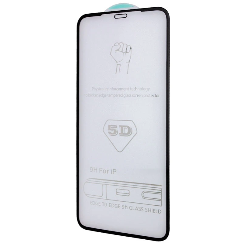 Захисне скло 5D Hard (full glue) (тех.пак) для Apple iPhone 13 Pro Max / 14 Plus (6.7") Чорний