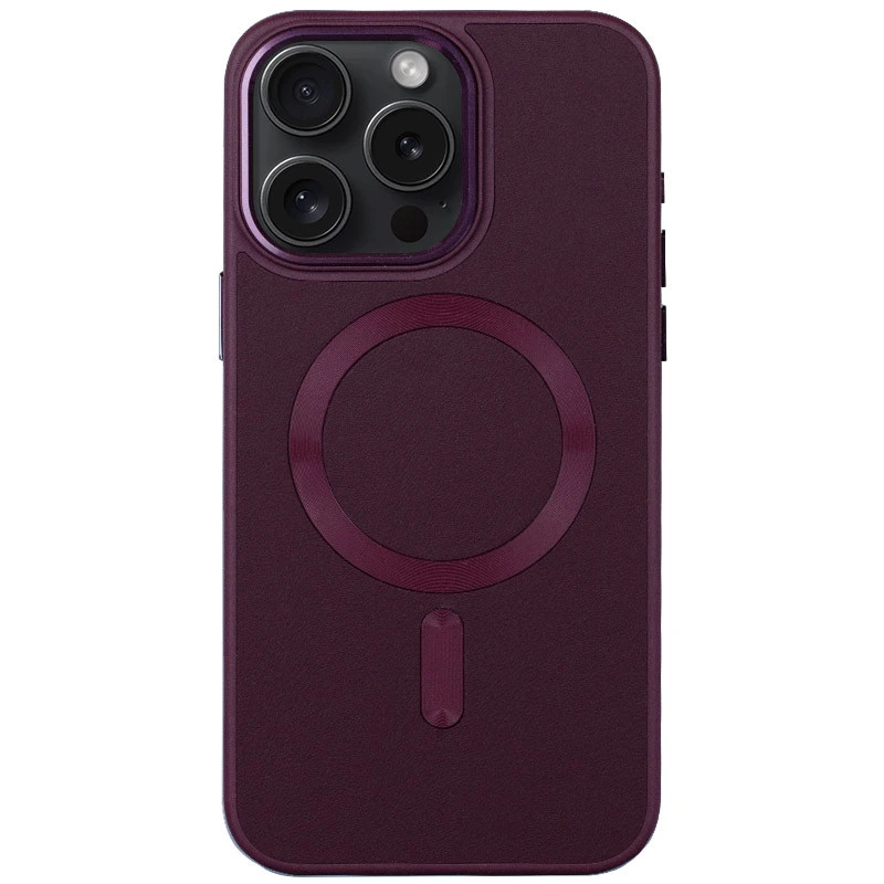 Шкіряний чохол Bonbon Leather Metal Style with MagSafe для Apple iPhone 12 Pro Max (6.7") Синій / Indigo